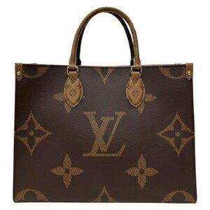 Louis Vuitton On the Go Giant Reverse Monogram Tote Bag Shoulder Brown